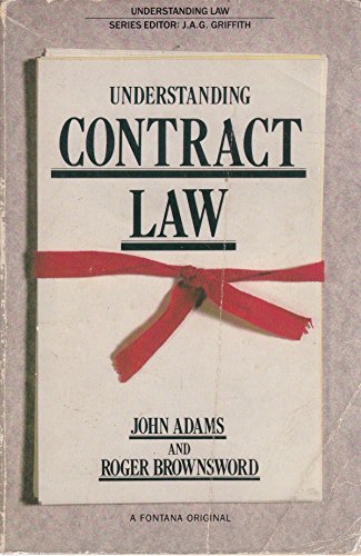 understanding contract law 1st edition j. n. adams , roger brownsword 0006860702, 9780006860709