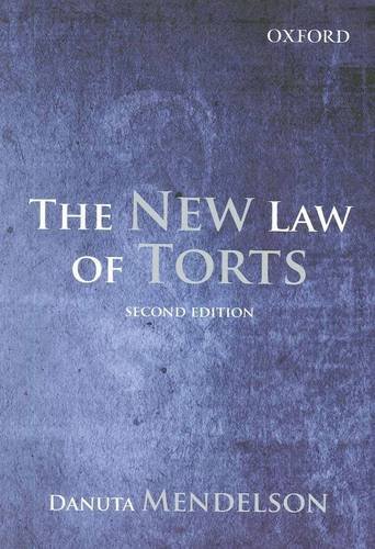 the new law of torts 2nd edition danuta mendelson 0195561902, 9780195561906