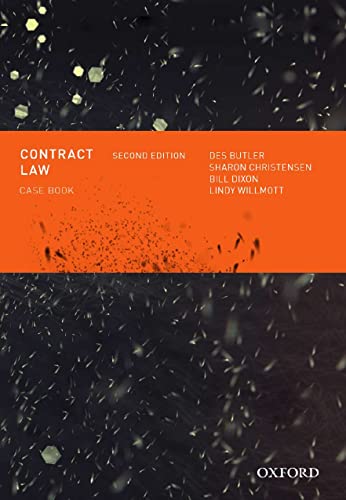 contract law casebook 2nd edition des butler , sharon christensen , bill dixon , lindy willmott 0195578473,