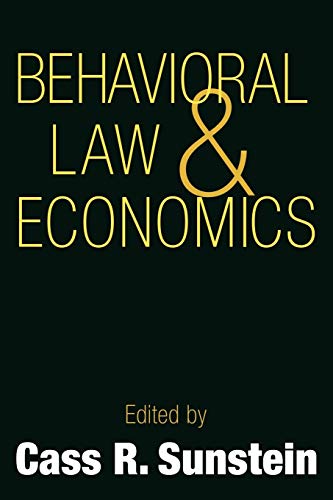 behavioral law and economics 1st edition cass r. sunstein 0521667437, 9780521667432