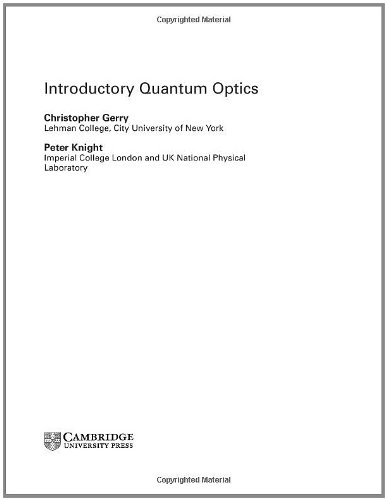 introductory quantum optics 1st edition christopher gerry, peter knight 0521820359, 9780521820356