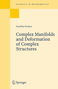 complex manifolds and deformation of complex structures 1st edition kunihiko kodaira 3540226141, 9783540226147
