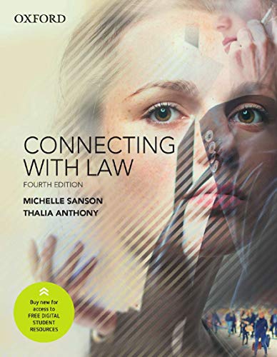 connecting with law 4th edition michelle sanson , thalia anthony 0190310847, 9780190310844