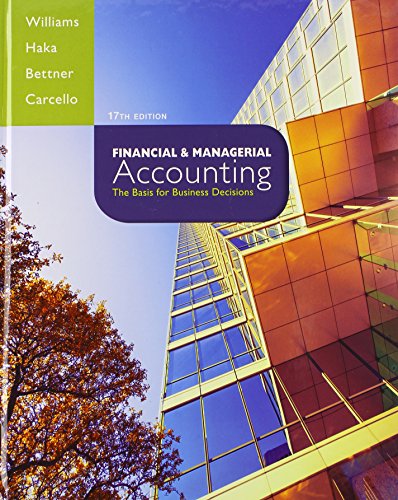 financial and managerial accounting  plus access code the basis for business decisions 17th edition williams,