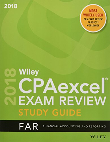 wiley cpaexcel exam review study guide financial accounting and reporting  2018 1st edition wiley 1119481104,