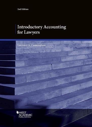 accounting for lawyers 2nd edition lawrence cunningham 1634604113, 9781634604116