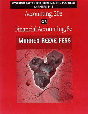 accounting or financial accounting 20th edition warren carl s. 0324051875, 9780324051872