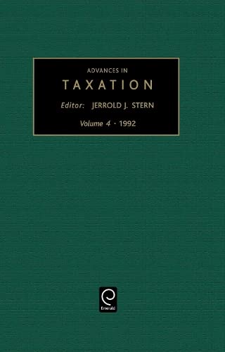 advances in taxation volume 4 1992 1st edition jerrold j. stern 1559383763, 9781559383769