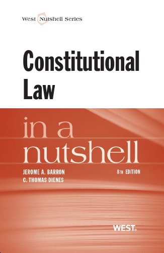 constitutional law in a nutshell 8th edition jerome barron , c. dienes 0314281940, 9780314281944