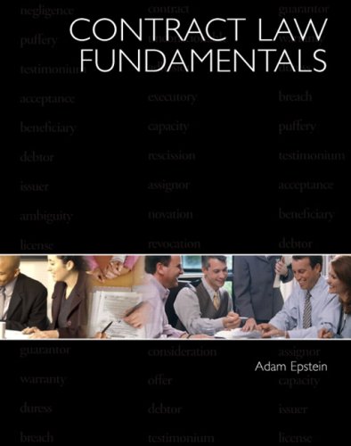 contract law fundamentals 1st edition adam epstein 013114748x, 9780131147485