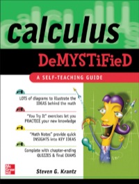 calculus demystified 1st edition steven krantz 0071393080, 9780071393089