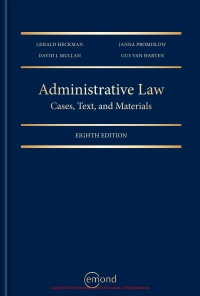 administrative law cases text and materials 8th edition gerald heckman, janna promislow, david mullan, gus