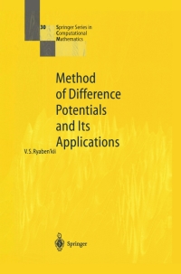 method of difference potentials and its applications 1st edition viktor s. ryabenkii 3540426337, 9783540426332