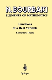 functions of a real variable 1st edition n. bourbaki 3540653406, 9783540653400