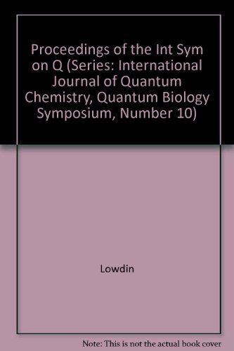 proceedings of the int sym on q series international journal of quantum chemistry quantum biology symposium