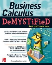 business calculus demystified 1st edition rhonda huettenmueller 0071451579, 9780071451574
