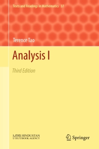 analysis i 3rd edition terence tao 9811017883, 9789811017889