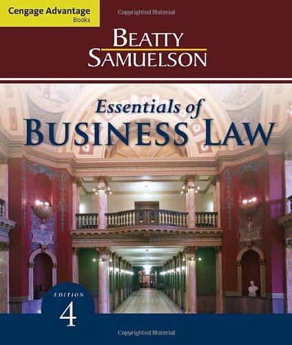 essentials of business law 4th edition jeffrey f. beatty, susan s. samuelson 0538473800, 9780538473804