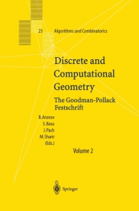 discrete and computational geometry 1st edition boris aronov, saugata basu, janos pach 3540003711,