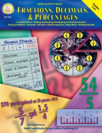 fractions decimals and percentages grades 5 8 1st edition myrl shireman 158037106x, 9781580371063