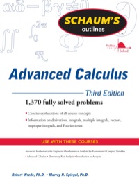 schaums outline advanced calculus 3rd edition robert c. wrede, murray r. spiegel 0071623663, 9780071623667