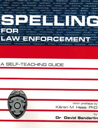 spelling for law enforcement 1st edition sanderlin 0940309025, 9780940309029
