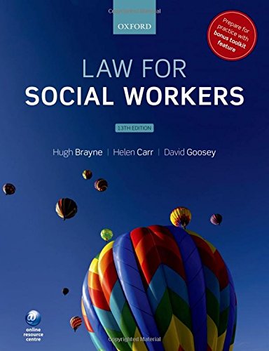 law for social workers 13th edition hugh brayne , helen carr , david goosey 0199685681, 9780199685684