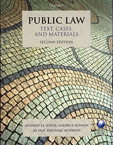 public law  text  cases  and materials 2nd edition andrew le sueur , maurice sunkin , jo murkens 0199644187,
