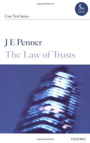 the law of trusts 5th edition j. e. penner 0199288437, 9780199288434