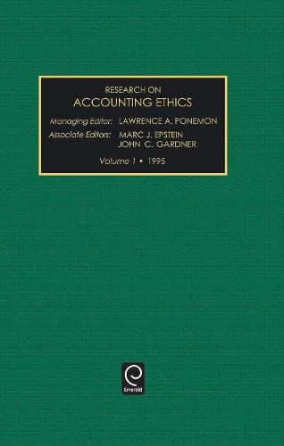 research in accounting ethics volume 1 1995 1st edition lawren ponemon 155938753x, 9781559387538