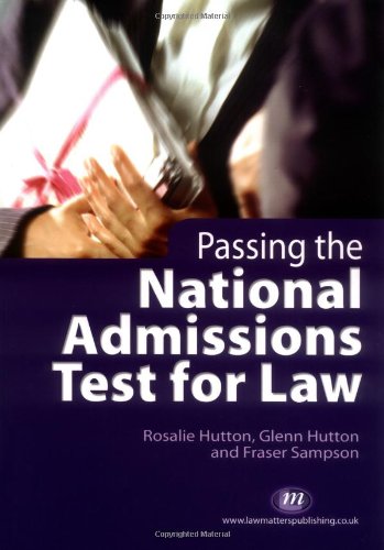 passing the national admissions test for law 1st edition rosalie hutton , glenn hutton , fraser sampson