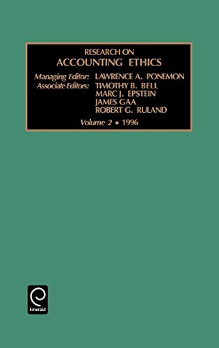 research in accounting ethics volume 2 1996 1st edition ponemon 1559389974, 9781559389976
