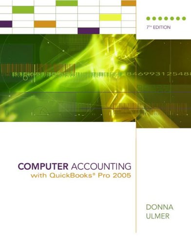 Computer Accounting With QuickBooks  Pro 2005