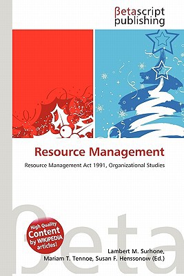 resource management resource management act 1991 organizational studies 1st edition lambert m. surhone,