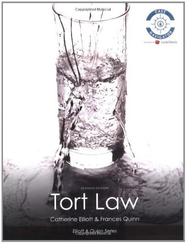 tort law 7th edition catherine elliott , frances quinn 1405899336, 9781405899338