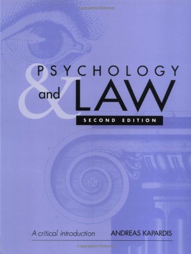 psychology and law a critical introduction 2nd edition andreas kapardis 0521531616, 9780521531610