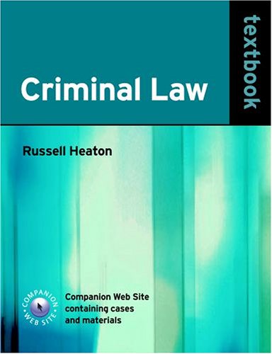 criminal law textbook 2nd edition russell heaton 0199272832, 9780199272839