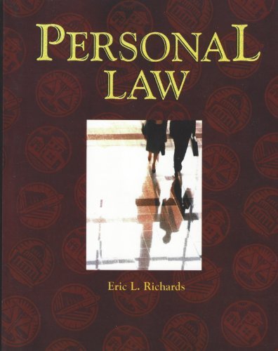 personal law 1st edition eric l.richards 0324003137, 9780324003130
