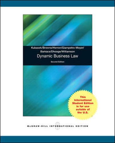 dynamic business law 2nd edition nancy k kubasek 0071315748, 9780071315746