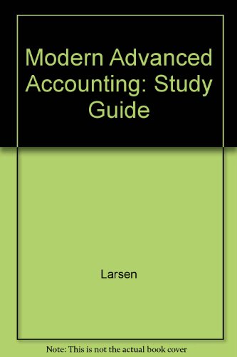 modern advanced accounting study guide 1st edition e. john larsen 0070367140, 9780070367142