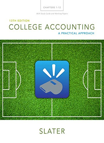 college accounting chapters 1 12 with study guide and working papers 13th edition slater, jeffrey 981024827x,