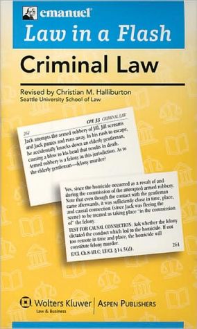 law in a flash criminal law 1st edition steven l.emanuel 0735563977, 9780735563971