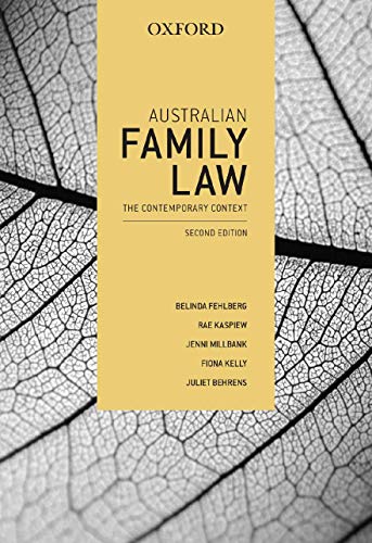 australian family law the contemporary context 2nd edition belinda fehlberg , rae kaspiew , jenni millbank ,