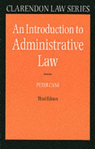an introduction to administrative law 3rd edition peter cane 0198764650, 9780198764656