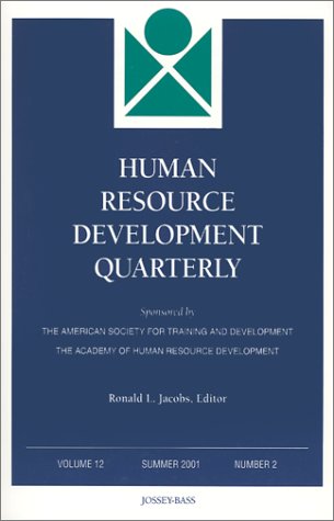 human resource development quarterly volume 12 1st edition ronald l. jacobs 0787957976, 9780787957971