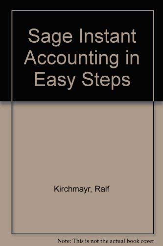 sage instant accounting in easy steps 1st edition kirchmayr , ralf 187402944x, 9781874029441