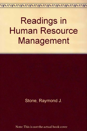 readings in human resource management 1st edition stone raymond j 0471334715, 9780471334712