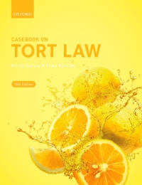 casebook on tort law 16th edition kirsty horsey, erika rackley 0192893653, 9780192893659