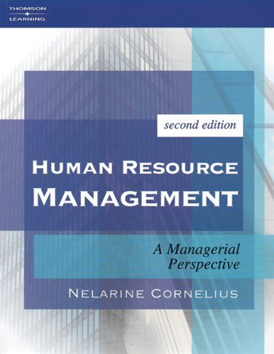 human resource management a managerial perspective 2nd edition n. cornelius 1861526105, 9781861526106