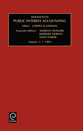 advances in public interest accounting volume 5 1993 1st edition lehman 1559384964, 9781559384964